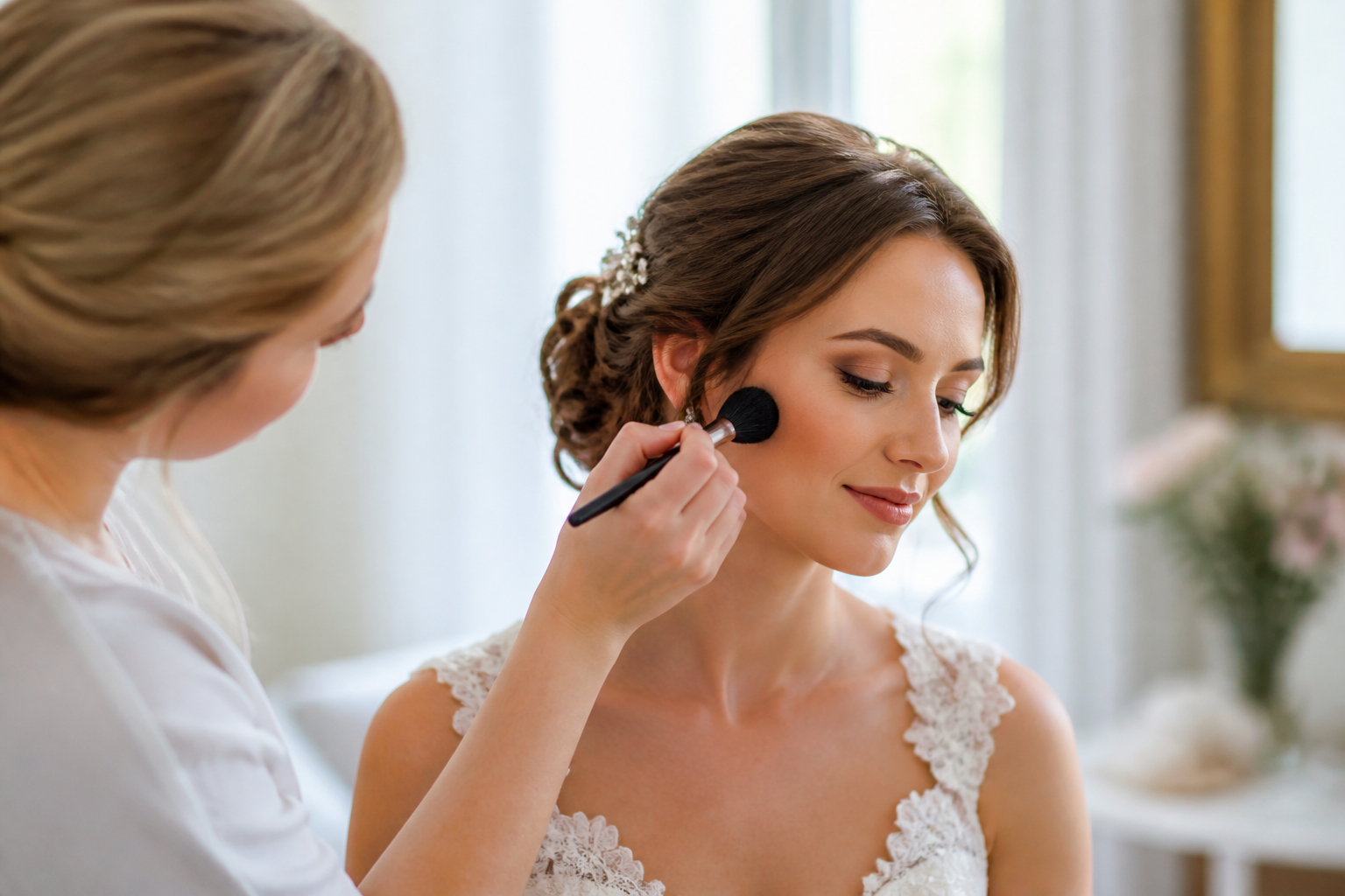 Bruidskapsel en make-up